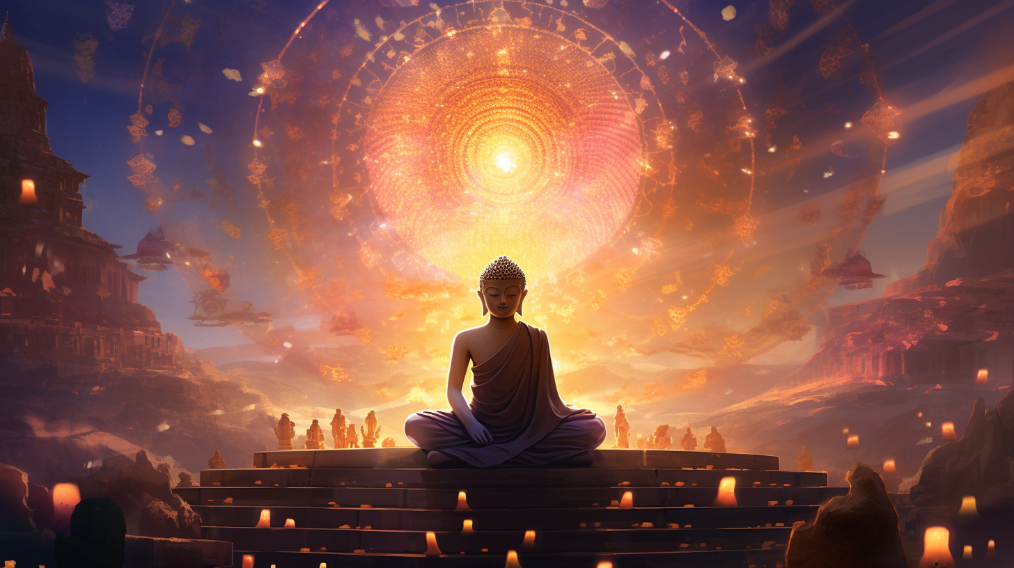 Radiant Buddha, by Midjourney