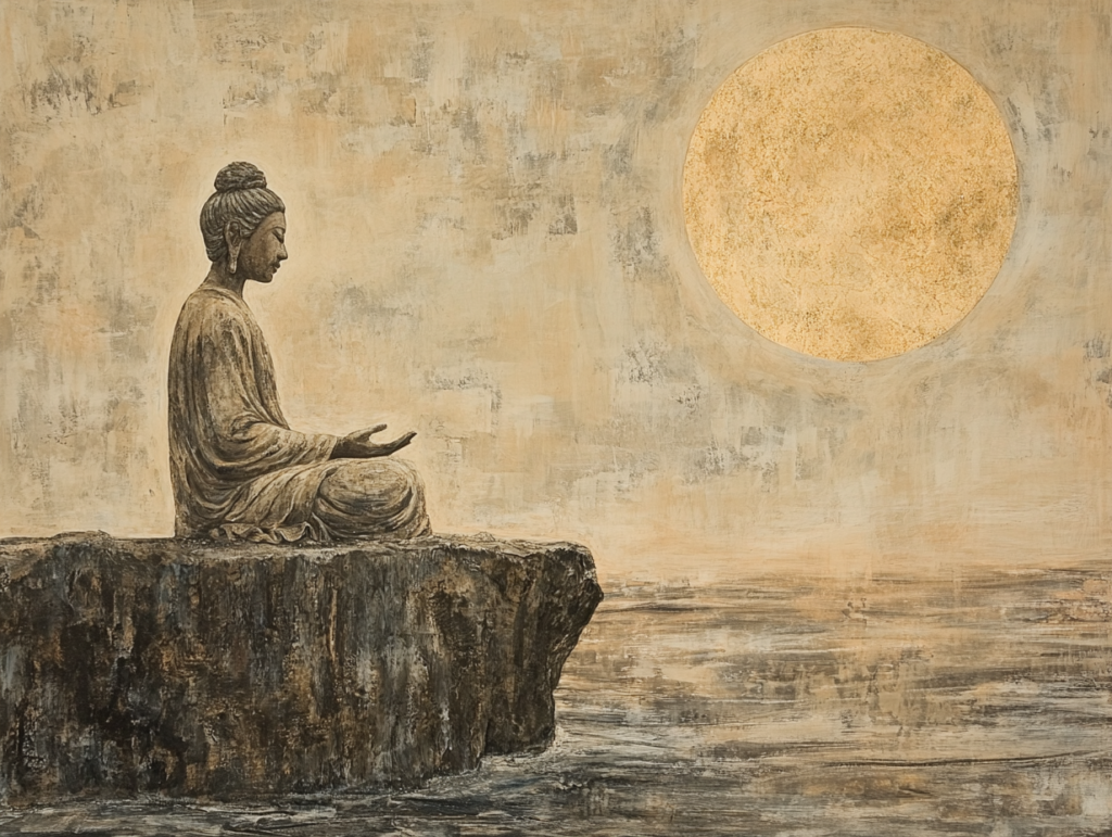 mindfulness of the Buddha, by Midjourney